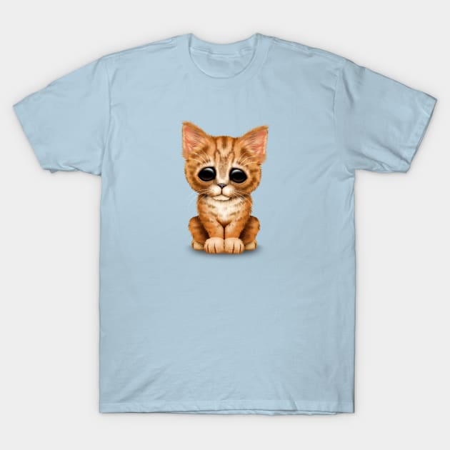 Cute Orange Tabby Kitten T-Shirt by jeffbartels